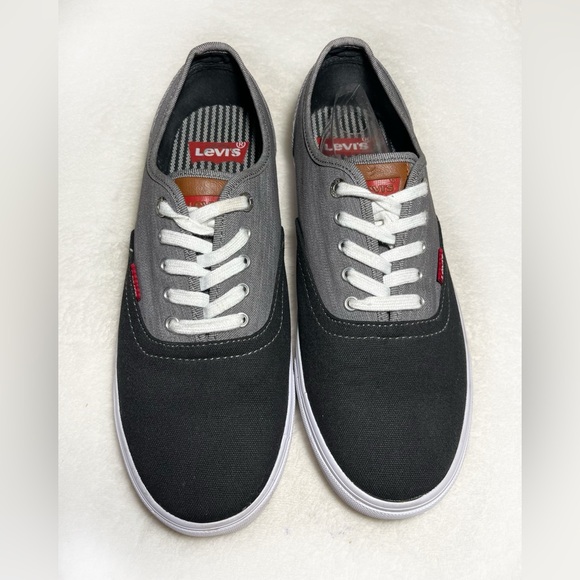 Levi’s Gray men’s Denim Canvas Shoes Sz 10 - Picture 2 of 8